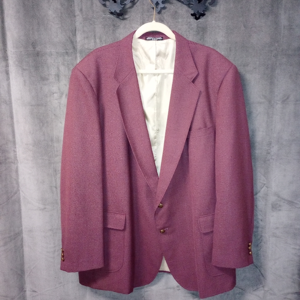 Vintage Irving Park Burgundy Sport Coat Size 52
